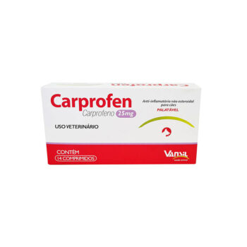 Carprofen 25mg Vansil 14 comprimidos Anti-inflamatório para cães