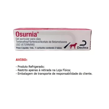 Solução Otológica Osurnia em Gel 1 ml (2 Tubos) - Dechra (Produto Refrigerado)