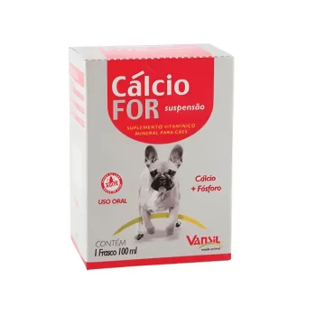 Suplemento Vitáminico Mineral Cálcio FOR Suspensão para Cães 100ml